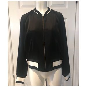 Aritzia Little Moon Black Acanthella Bomber Jacket